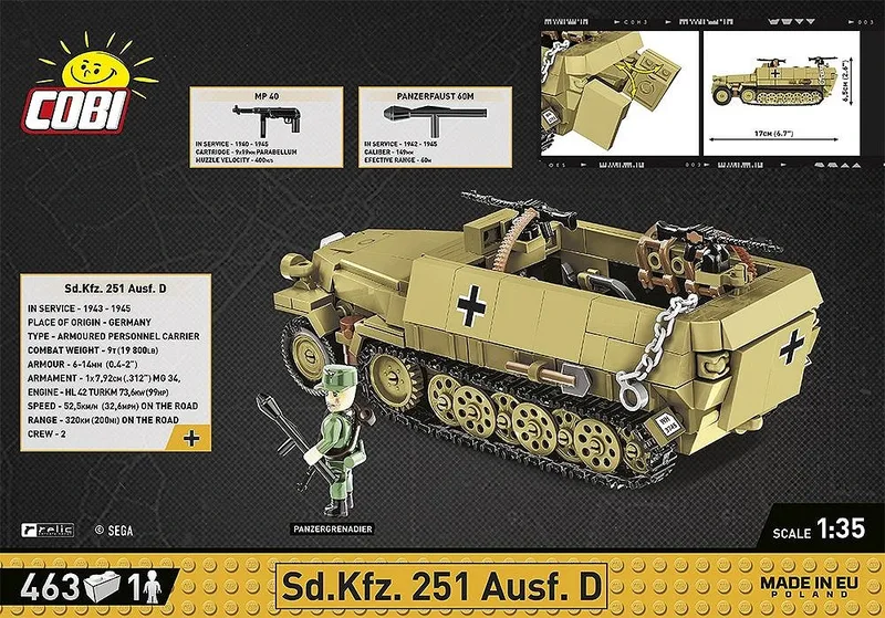 3049 Sd.Kfz. 251 Ausf.D fra COBI – miljøbillede 3 af 4