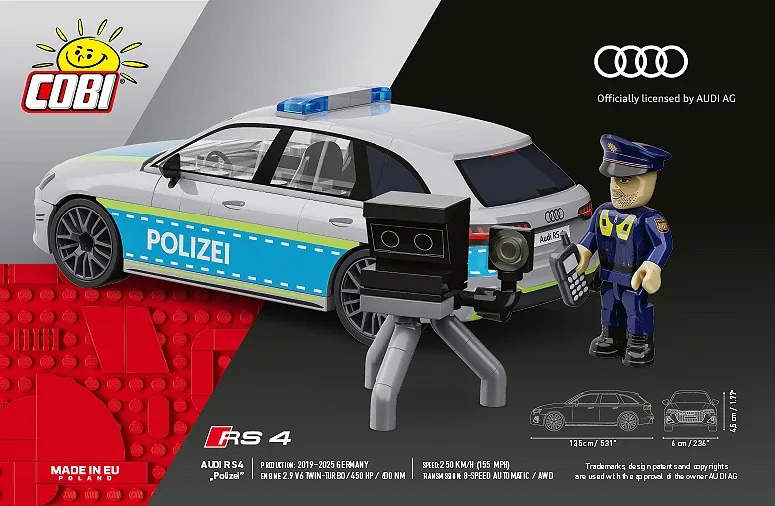 24672 Audi RS4 "Polizei" fra COBI – miljøbillede 4 af 4
