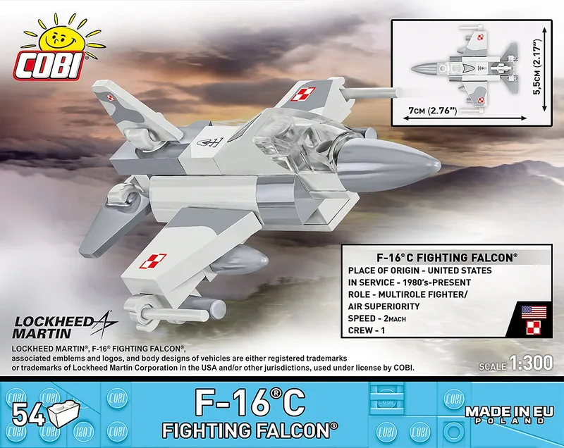 5929 F-16C Fighting Falcon 1:300 by COBI – interior photo 3 of 4