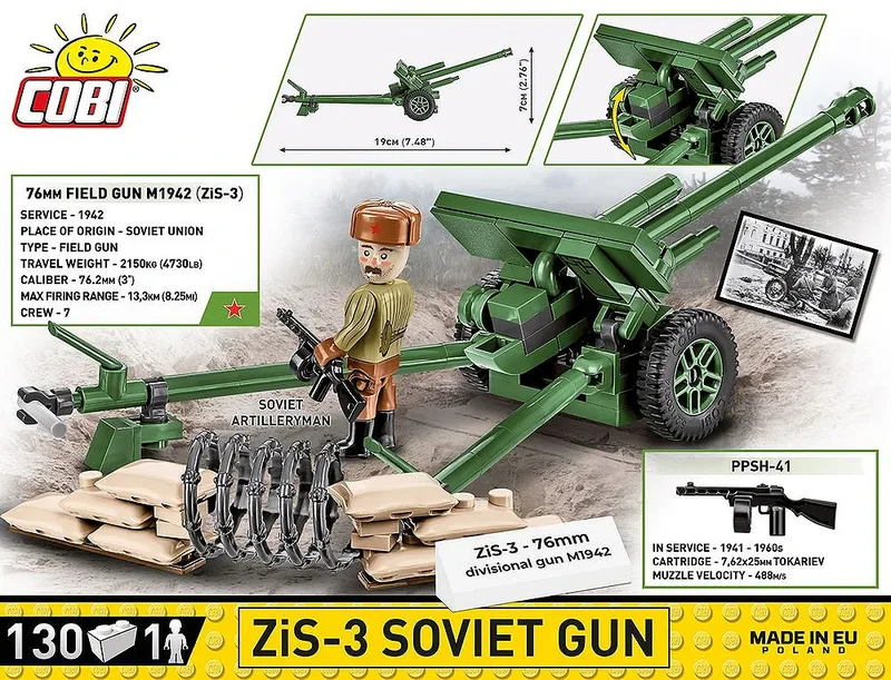 2293 ZiS-3 76 mm Divisional Gun M1942 fra COBI – miljøbillede 4 af 4