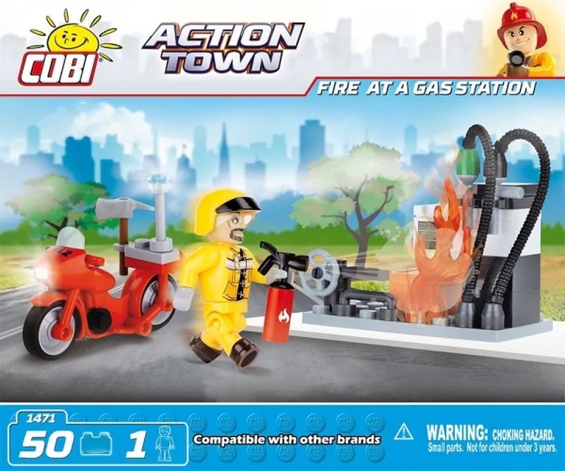 Action Town 1471 - Brandweer Gasstation de COBI – photo du produit