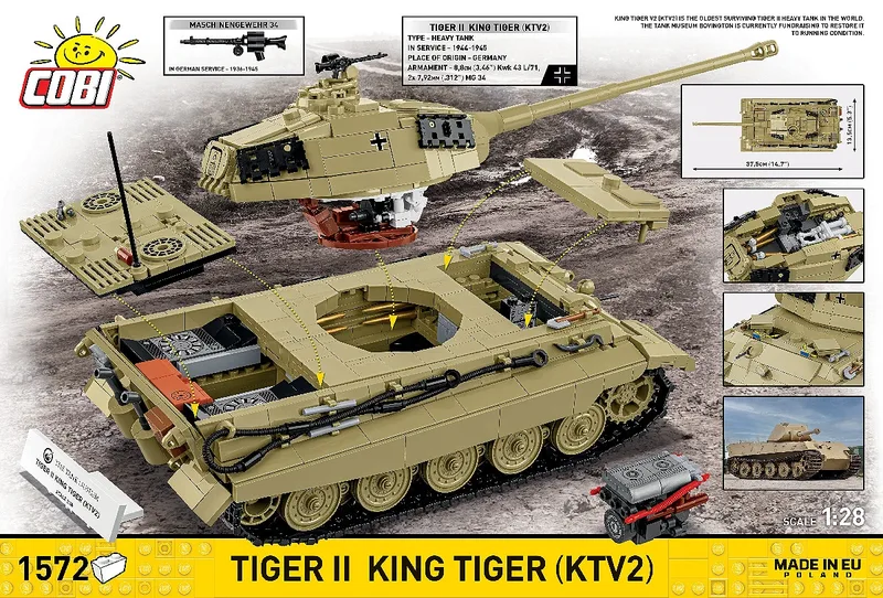 2686 Tiger II King Tiger (KTV2) de COBI – photo d’ambiance 3 sur 4