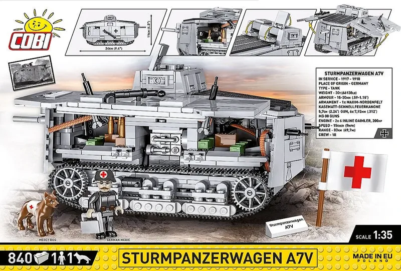 2989 Sturmpanzerwagen A7V fra COBI – miljøbillede 4 af 4