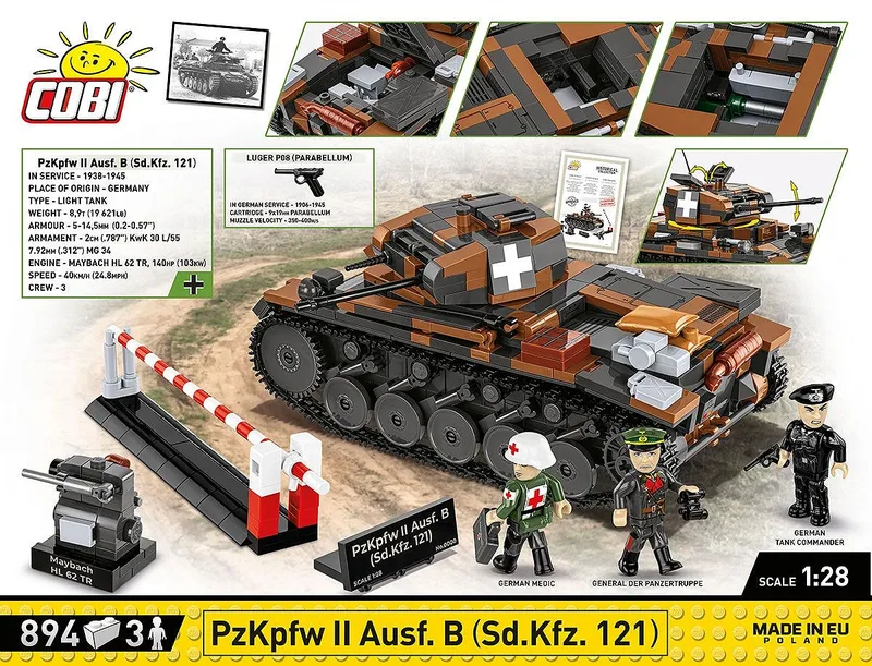 2596 PzKpfw II Ausf.B (Sd.Kfz.121) - Limited Edition fra COBI – miljøbillede 4 af 4