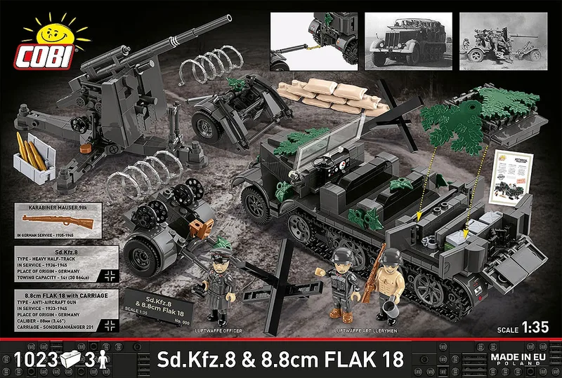 3139 Sd.Kfz.8 & 8.8 cm Flak18 - Limited Edition fra COBI – miljøbillede 3 af 4