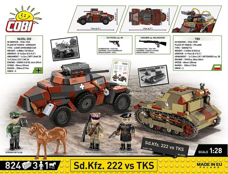 2656 Sd.Kfz. 222 vs TKS (September 1939) - Limited Edition de COBI – photo d’ambiance 4 sur 4