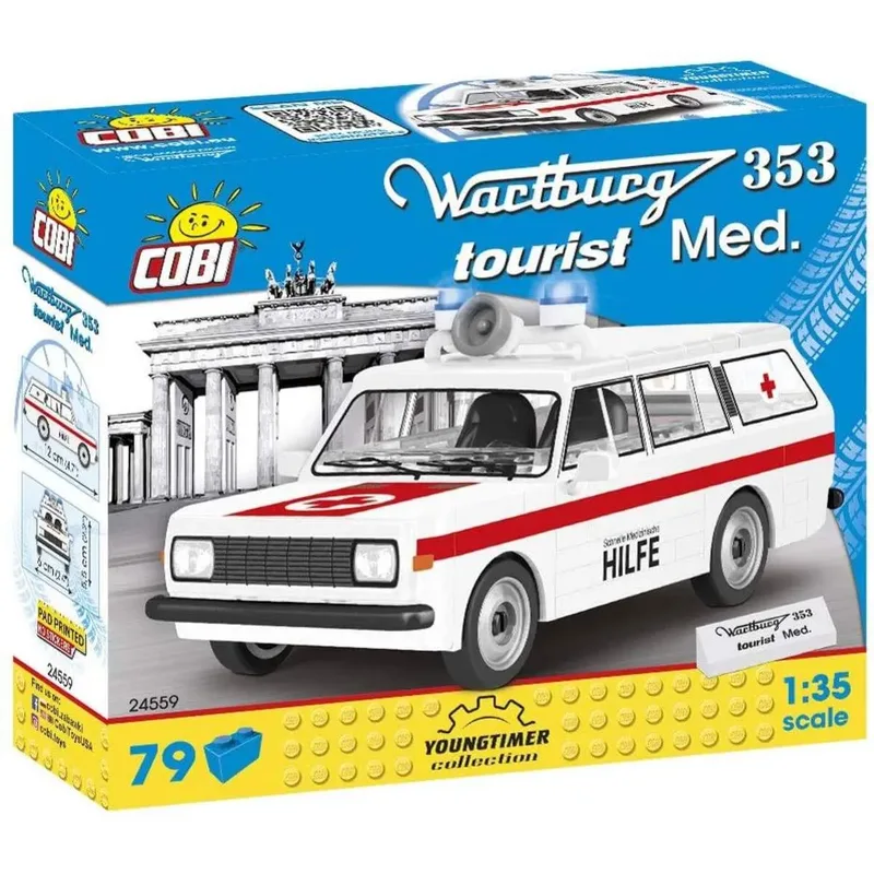 COBI 24559 1:35 Wartburg 353 Tourist (Schnelle Medizinische Hilfe) fra COBI – produktbillede