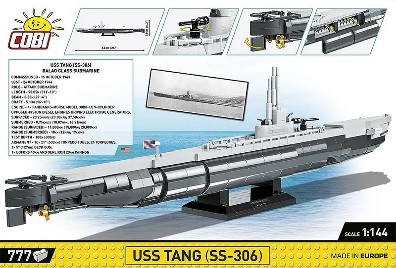 4831 USS Tang SS-306 by COBI – interior photo 4 of 4