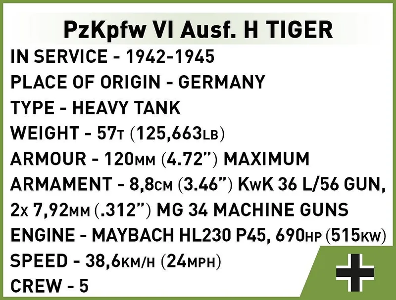 2710 PzKpfw VI Tiger 131 by COBI – product photo 4 of 4