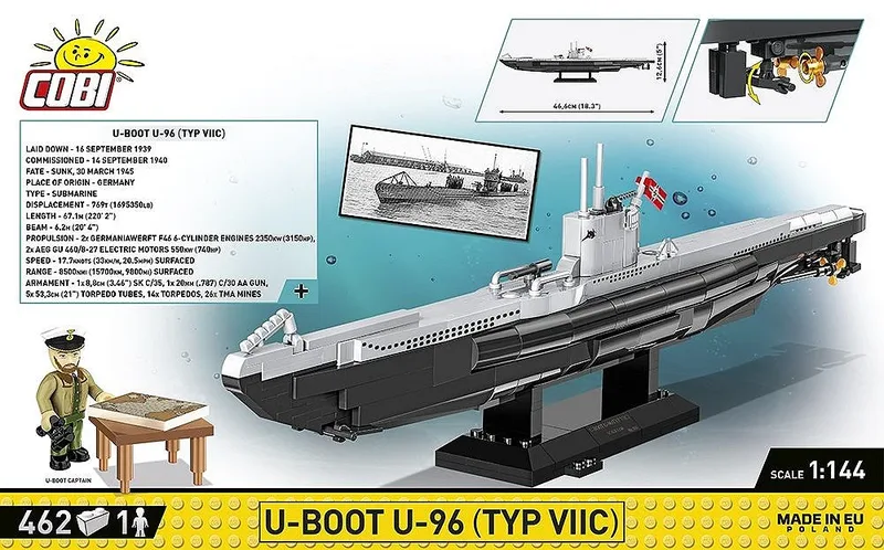 4845 U-Boot U-96 Typ VIIC - Limited Edition fra COBI – miljøbillede 3 af 4