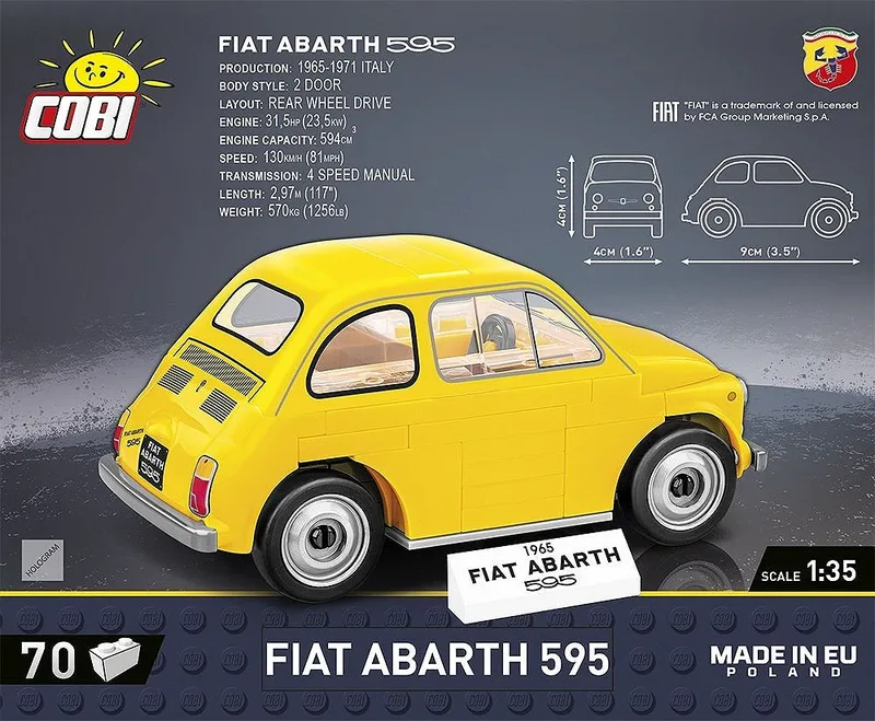 24514 Fiat Abarth 595 by COBI – interior photo 3 of 4