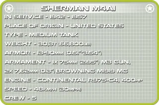 2708 Sherman M4A1 fra COBI – produktbillede 4 af 4