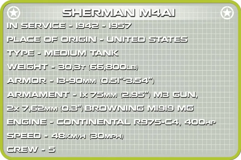 2708 Sherman M4A1 fra COBI – produktbillede 4 af 4