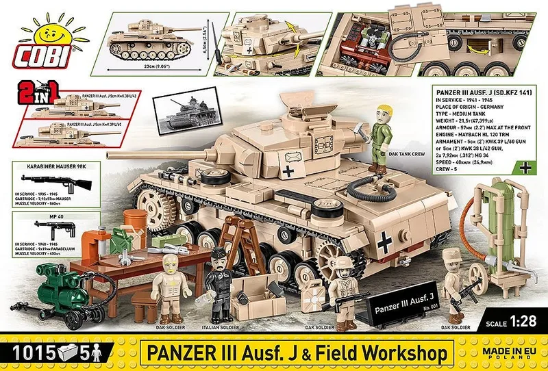 2561 Panzer III Ausf. J & Field Workshop - Limited Edition de COBI – photo d’ambiance 4 sur 4