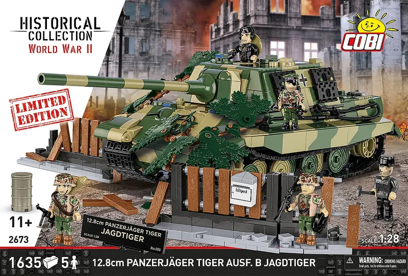2673 12.8 cm Panzerjäger Tiger Ausf.B Jagdtiger - Limited Edition de COBI – photo d’ambiance 2 sur 4