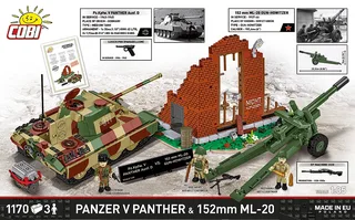 3144 Panzer V Panther vs 152 mm ML20 - Limited Edition by COBI – interior photo 3 of 4