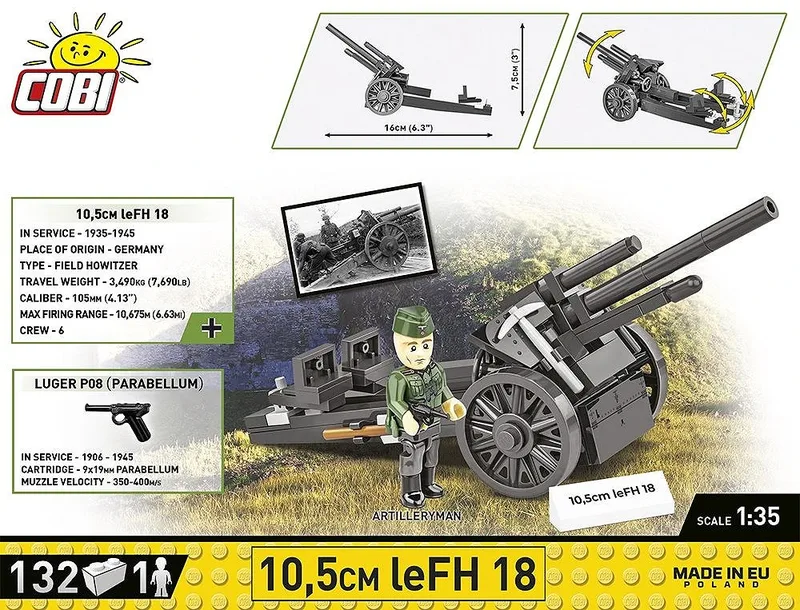2292 10,5 cm leFH 18 fra COBI – miljøbillede 3 af 4