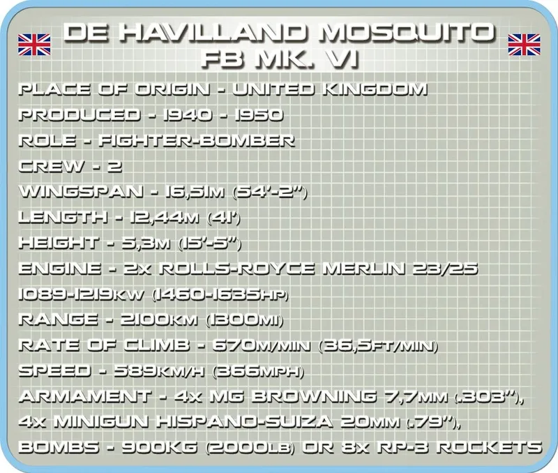 5718 De Havilland Mosquito FB Mk.VI by COBI – interior photo 4 of 4