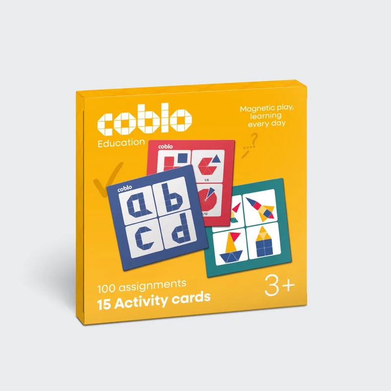 Magnetic Tiles – Activiteitenkaarten – 100 opdrachten – Uitbreiding voor Magnetische Tegels – Magnetisch speelgoed – Vanaf 3 jaar de Coblo en Multicolore – photo du produit