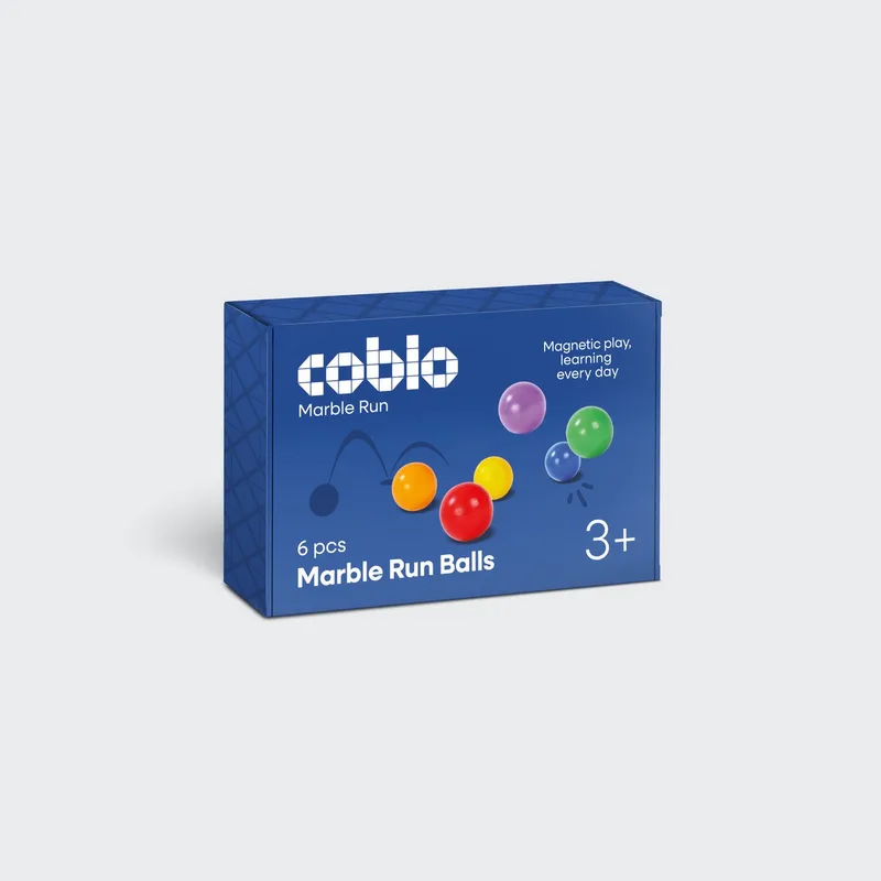 Magnetic Tiles Knikkerbaan Balletjes Classic – 6 stuks uitbreidingsset – Knikkerbaan – Magnetisch speelgoed – Vanaf 3 jaar by Coblo in Orange – product photo