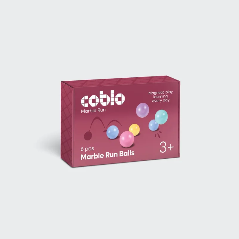 Magnetic Tiles Knikkerbaan Balletjes Pastel – 6 stuks uitbreidingsset – Knikkerbaan – Magnetisch speelgoed – Vanaf 3 jaar by Coblo in Multicolour – product photo