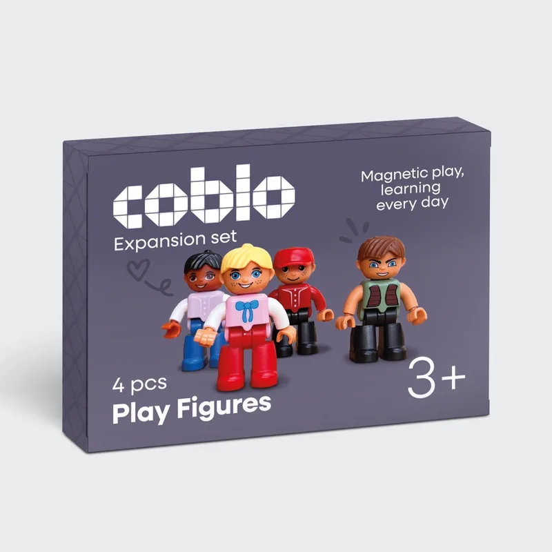 Magnetic Tiles – Mini Figuren 4 stuks – Uitbreiding voor Magnetische Tegels – Montesorri Speelgoed - Magnetisch speelgoed – Vanaf 3 jaar by Coblo in Multicolour – product photo