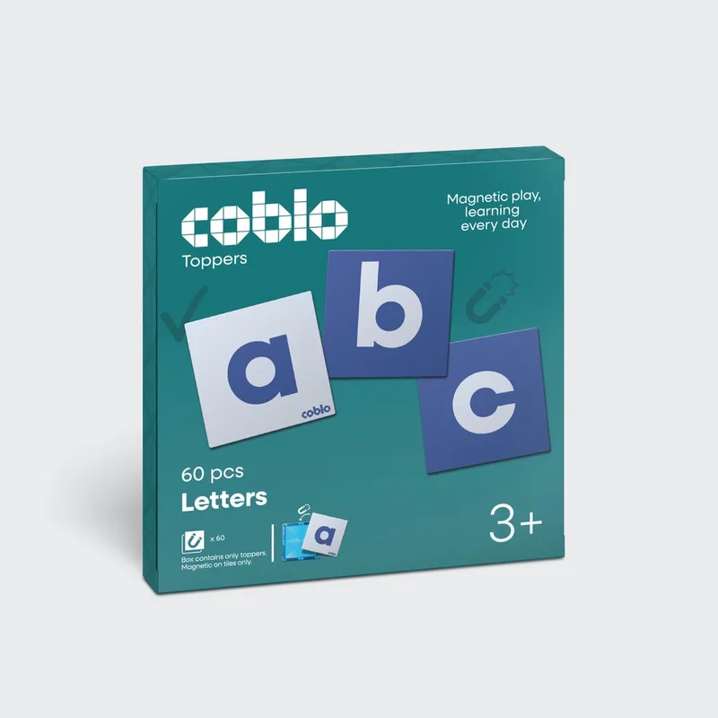 Magnetic Tiles Toppers – Letters 60 stuks - Uitbreiding voor Magnetische tegels – Magnetisch speelgoed - Vanaf 3 jaar von Coblo in Mehrfarbig – Produktfoto