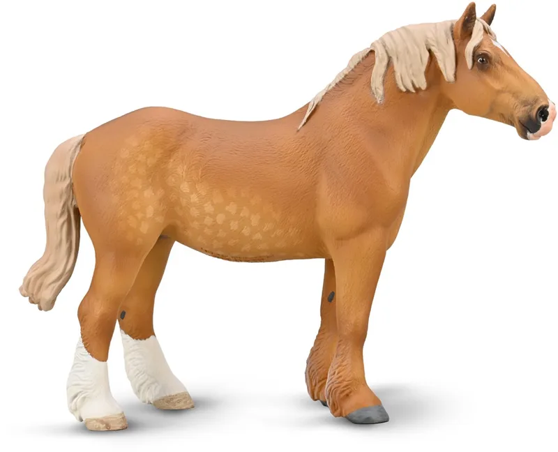 Figurine - Belgisch Trekpaard Merrie - (Xl) - Paarden - Handgeschilderd - Miniatuur de Collecta en Multicolore – photo du produit
