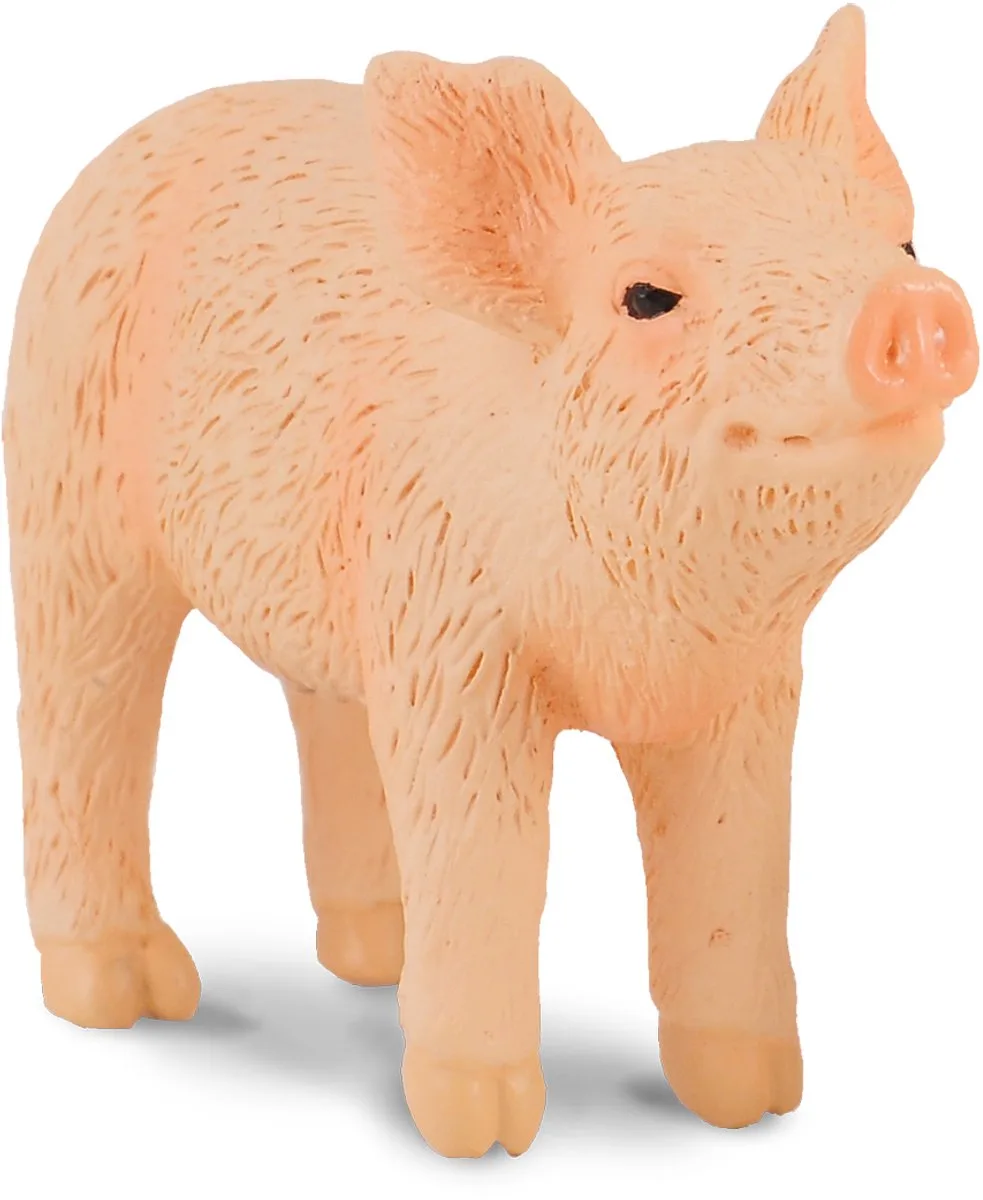 Figurine - Biggetje Snuffelend - (S) de Collecta en Rose – photo du produit