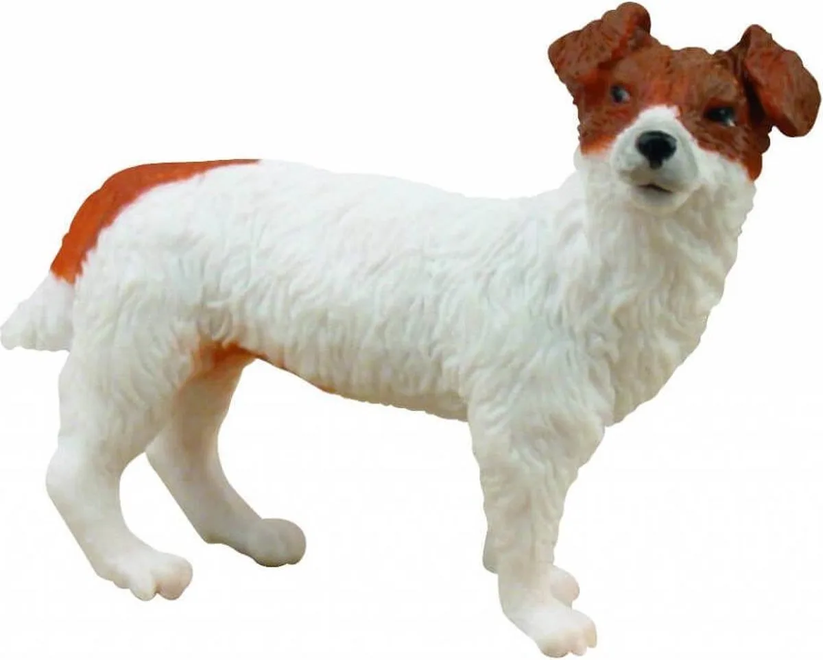 Figurine - Jack Russell Terrier - (S) - Honden - Handgeschilderd - Miniatuur de Collecta en Blanc – photo du produit