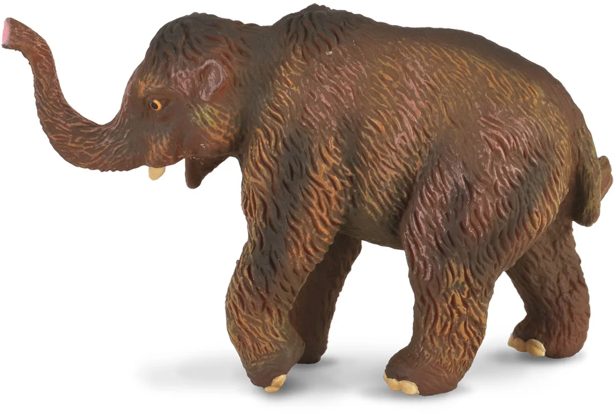 Figurine - Mammoetkalf - (M) - Prehistorie - Handgeschilderd - Miniatuur van Collecta in Bruin – productfoto