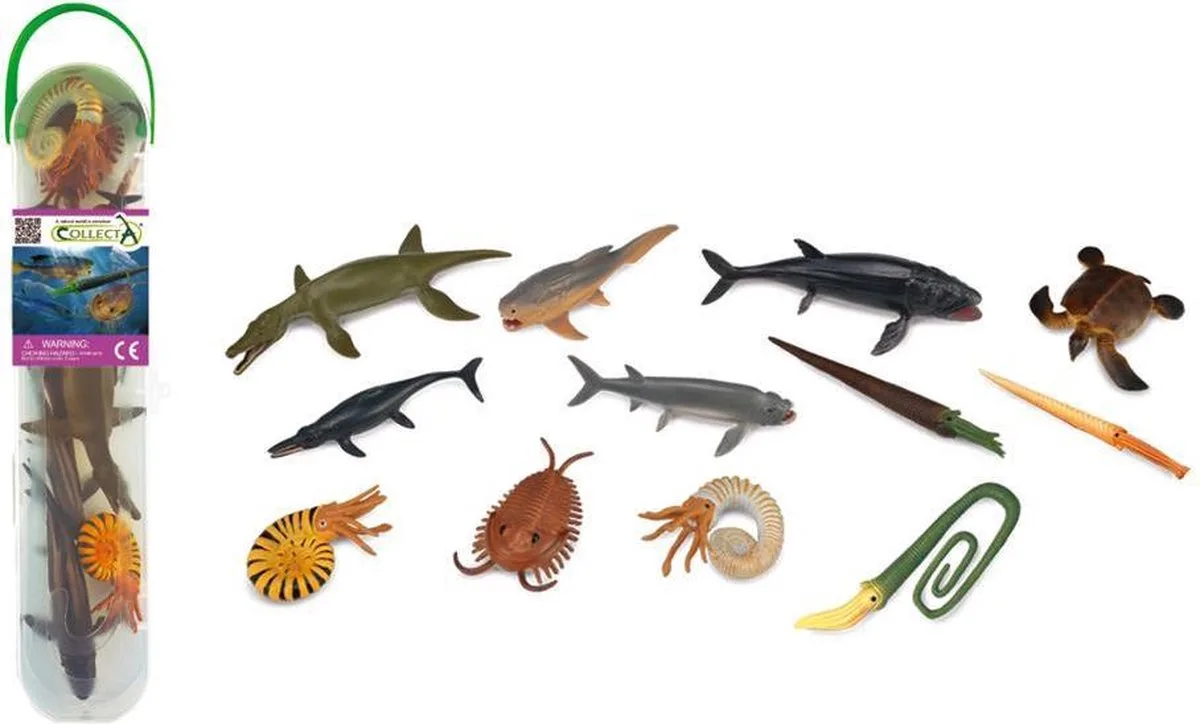 Figurine Mini Set - 12 Prehistorische Dieren van Collecta in Meerkleurig – productfoto