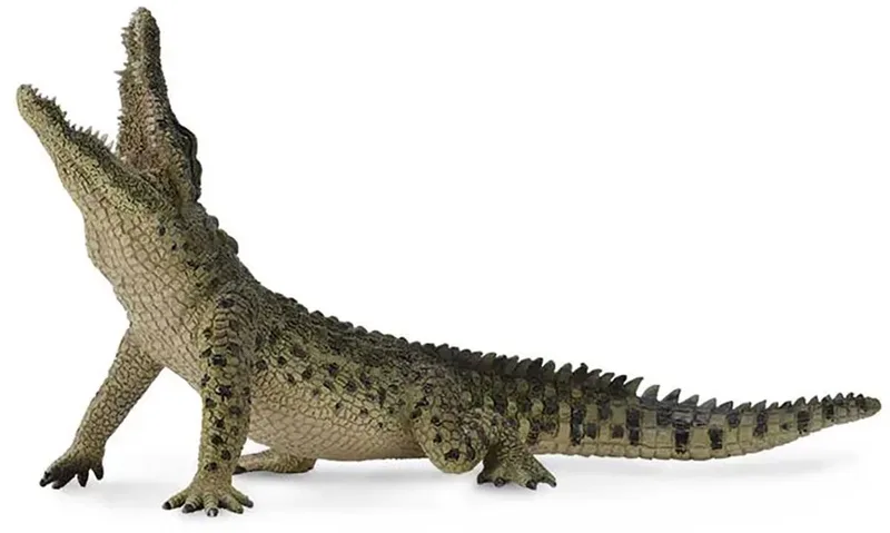 Figurine - Nijlkrokodil - (Xl) - Wilde Dieren - Handgeschilderd - Miniatuur by Collecta in Green – product photo