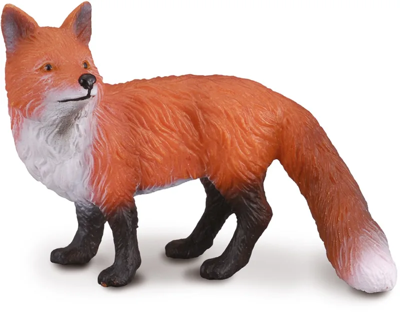 Figurine - Rode Vos - (S) - Bosdieren - Handgeschilderd - Miniatuur van Collecta in Rood – productfoto