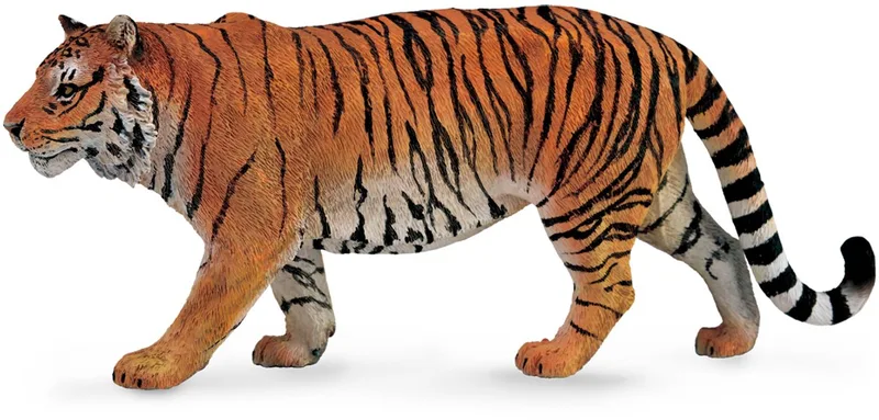 Figurine - Siberische Tijger - (Xl) - Wilde Dieren - Handgeschilderd - Miniatuur de Collecta en Marron – photo du produit