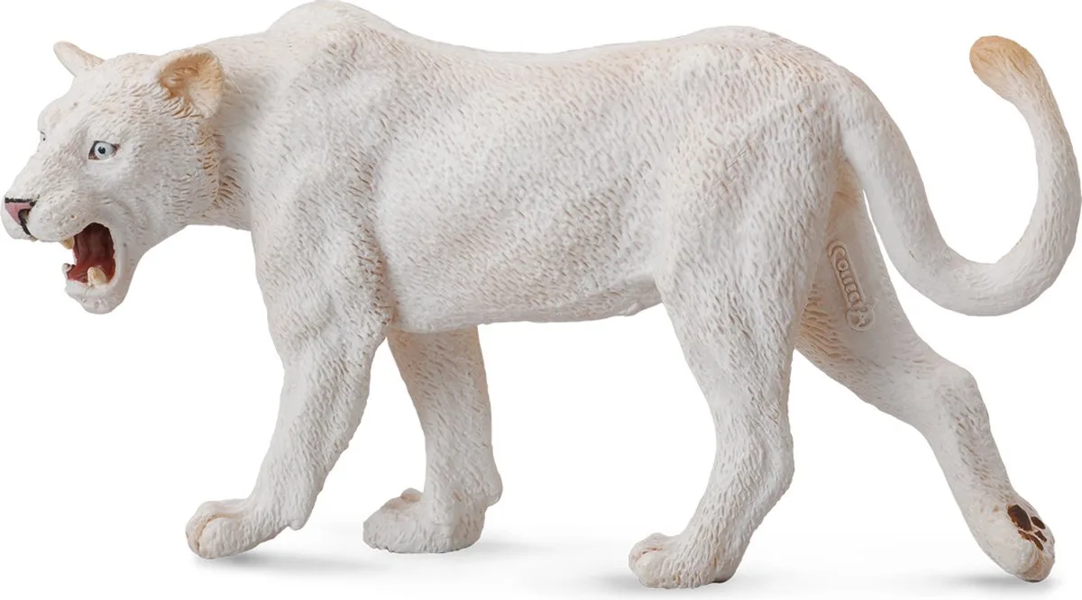 Figurine - Witte Leeuwin - (L) - Wilde Dieren - Handgeschilderd - Miniatuur by Collecta in White – product photo