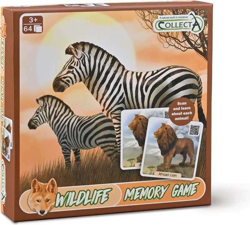 Geheugenspel - Wilde Dieren van Collecta in Meerkleurig – productfoto