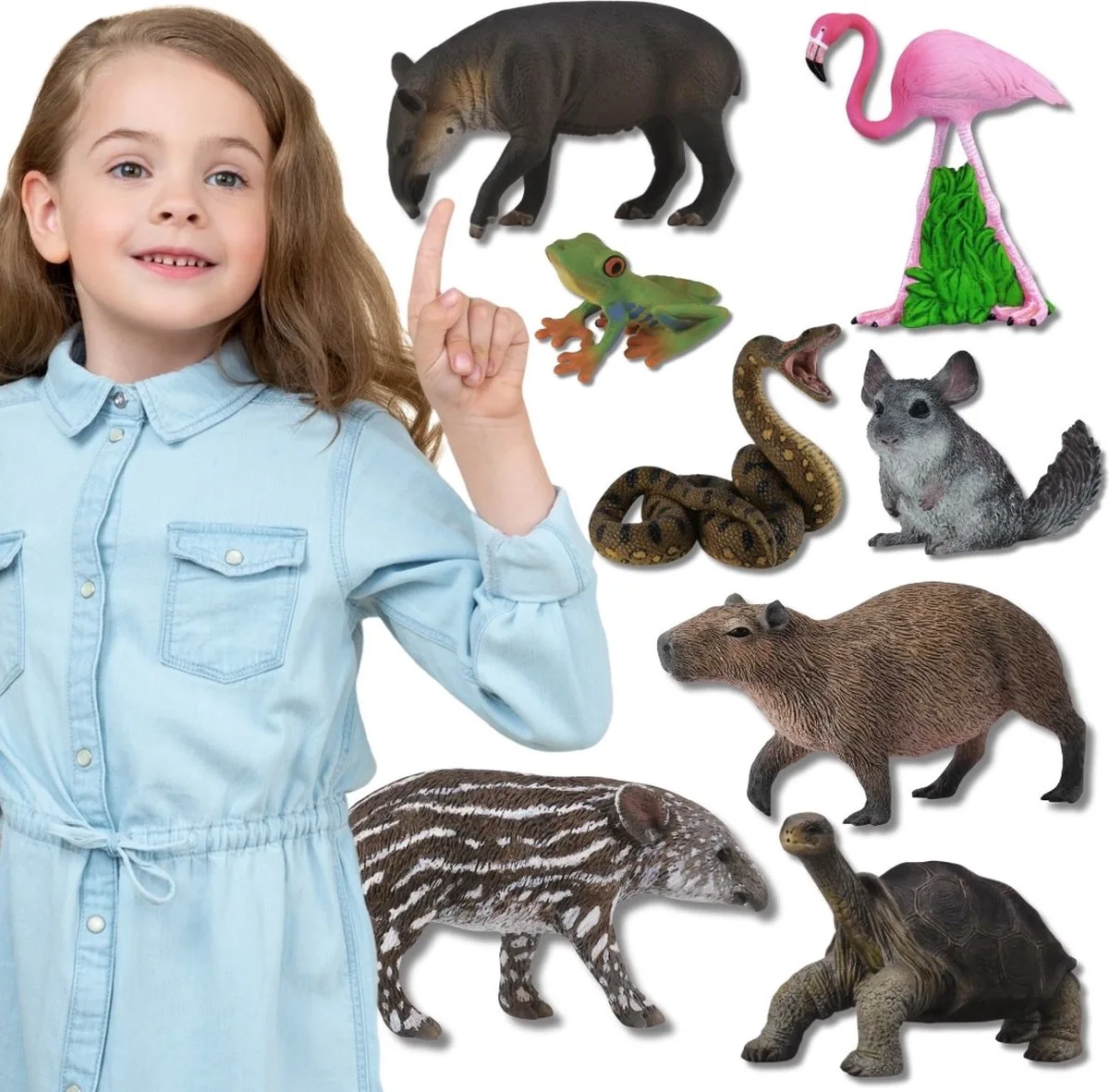 Set beeldjes voor kinderen, beeldjes - wilde dieren 3+ de Collecta en Kleurrijk – photo du produit