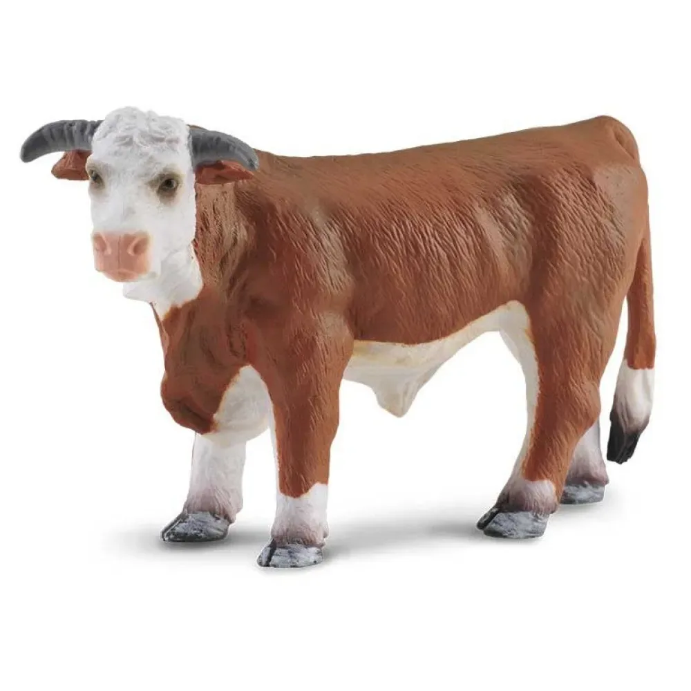 Taureau Taureau Blanc Et Brun Figure de Collecta – photo du produit