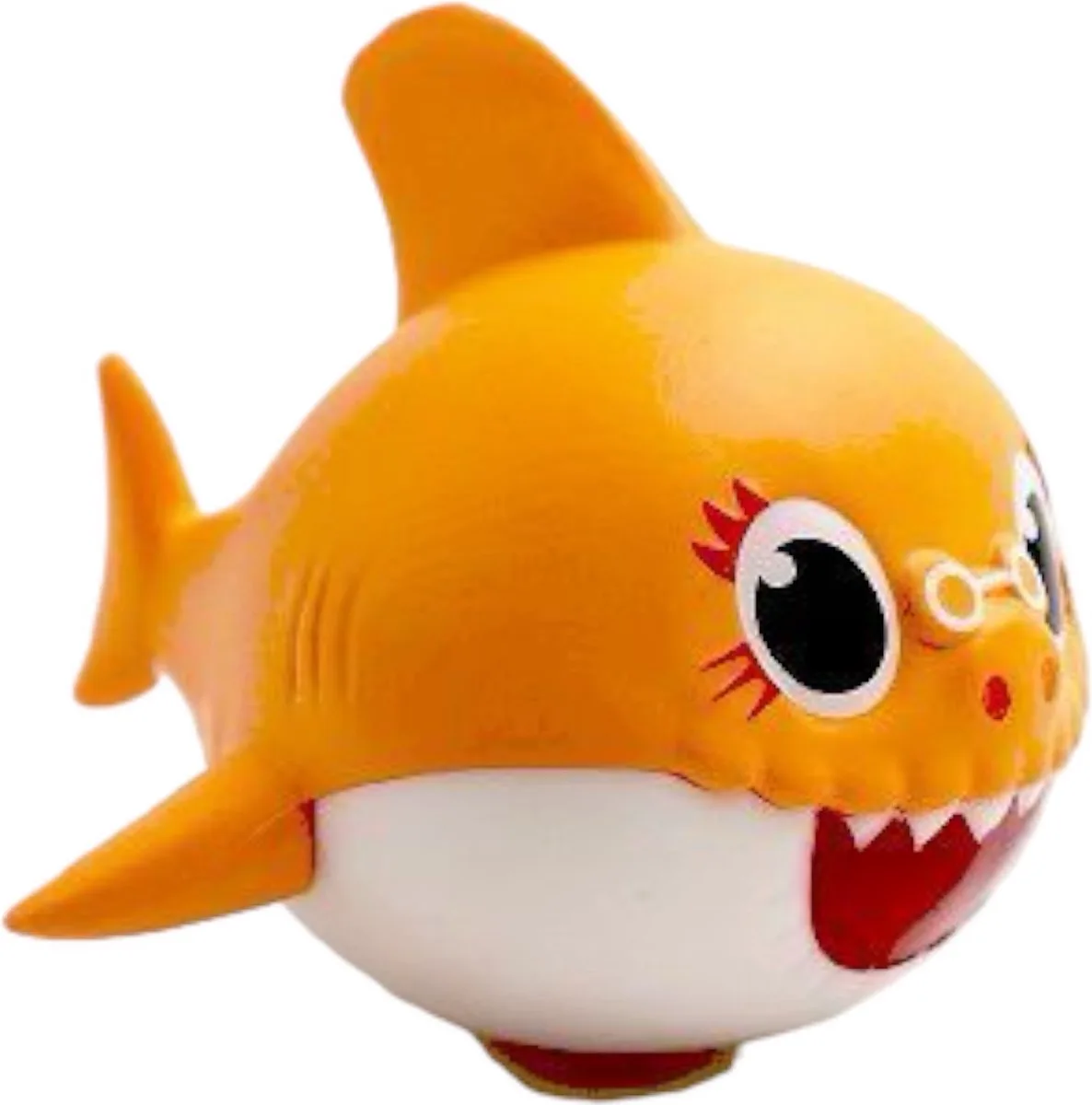 Baby Shark Mini figure Grandma Shark 8 cm Mini-Figuur von Comansi in Oranje wit – Produktfoto