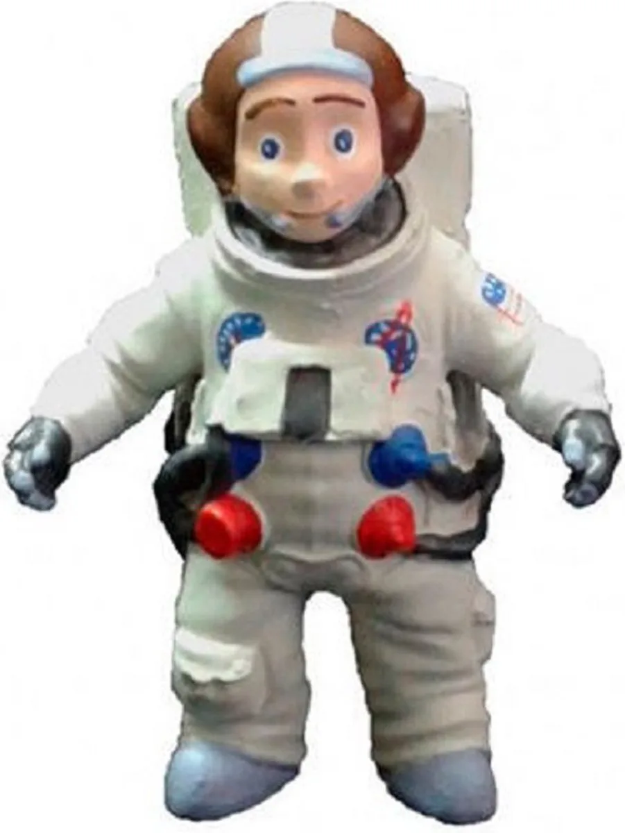 Capture the flag - Speelfiguur - Taarttopper - Space Astronaut - Mike - Met Amerikaanse vlag - 8 cm by Comansi in White – product photo