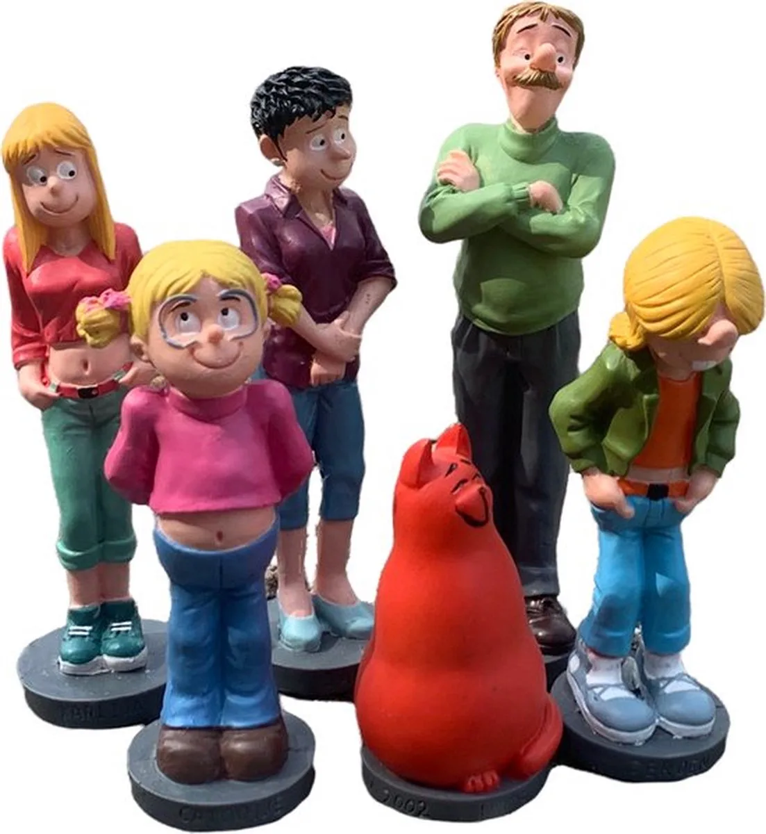 Jan Jans en de Kinderen speelfiguren set - Rode kater & 6 figuren von Comansi in Gelb – Produktfoto