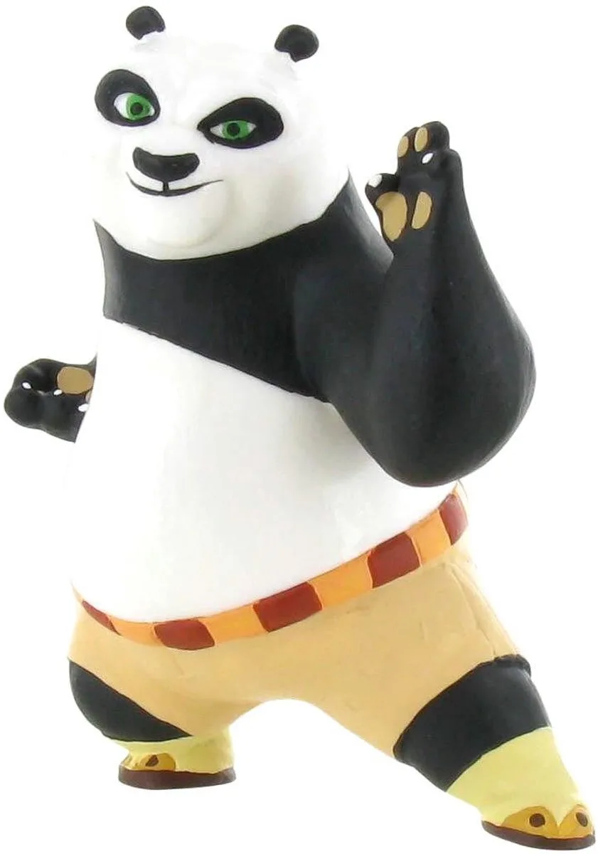 Kung Fu Panda - Po Attack - Speelfiguur - Dreamwork - 9 cm de Comansi en Zwart wit bruin – photo du produit