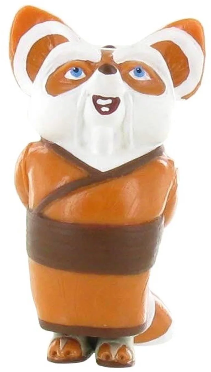 Kung Fu Panda - Rode panda - Shifu speelfiguurtje -6cm von Comansi in Lichtbruin wit – Produktfoto