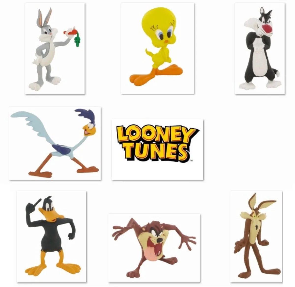 Looney Tunes - speelset 7 figuren - kunststof - 6-10 cm fra Comansi i Flerfarvet – produktbillede