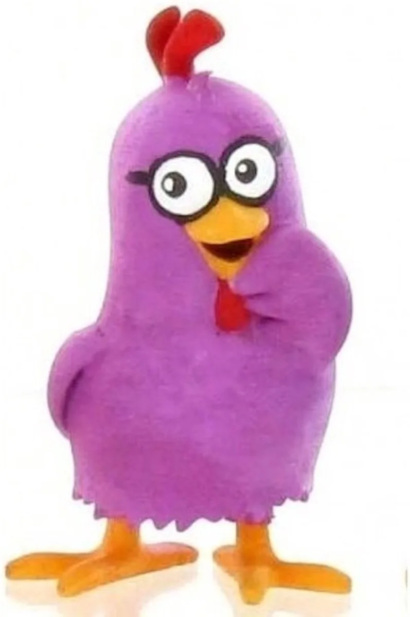 Lottie Dottie - Diva - paarse kip - kuikentje - speelfiguur/taarttopper - 5 cm - kunststof by Comansi in Purple – product photo