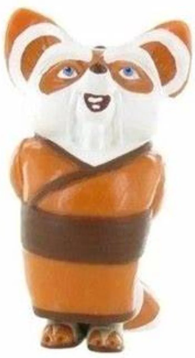 Marukatsu Kung Fu Panda Shifu - Speelfiguurtje Rode panda - 6 cm fra Comansi i Bruin oranje – produktbillede
