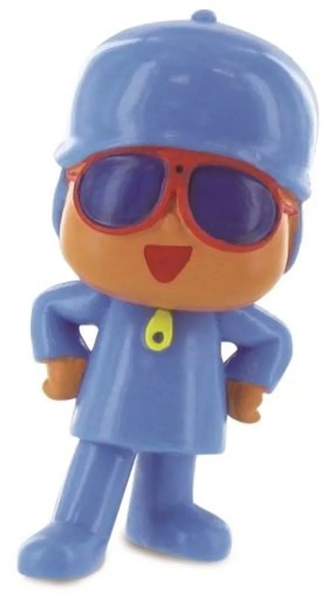 Pocoyo - speelfiguurtje pocoyo met zonnebril - 7 cm - kunststof de Comansi en Rode zonnebril – photo du produit