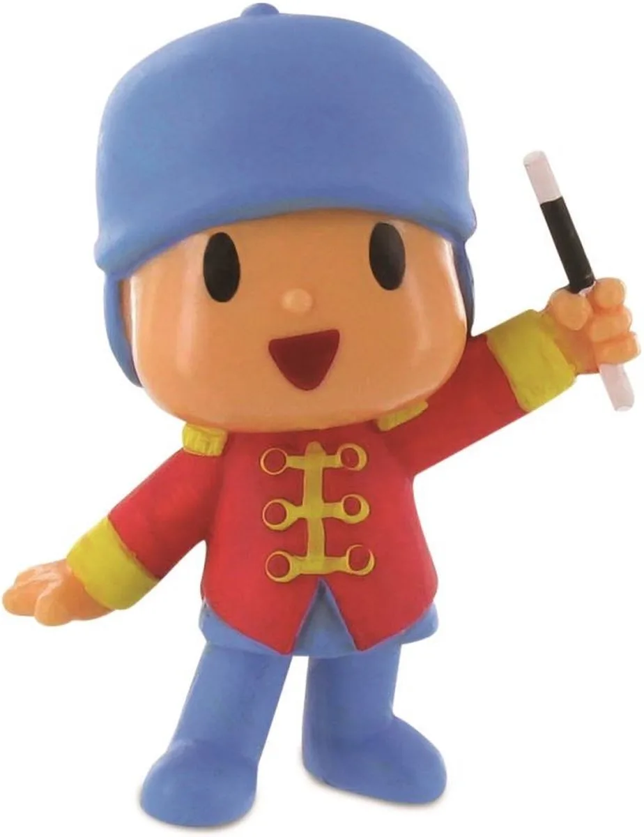 Pocoyo - speelfiguurtje Tamer - 7 cm - kunststof van Comansi in Rood met blauw – productfoto
