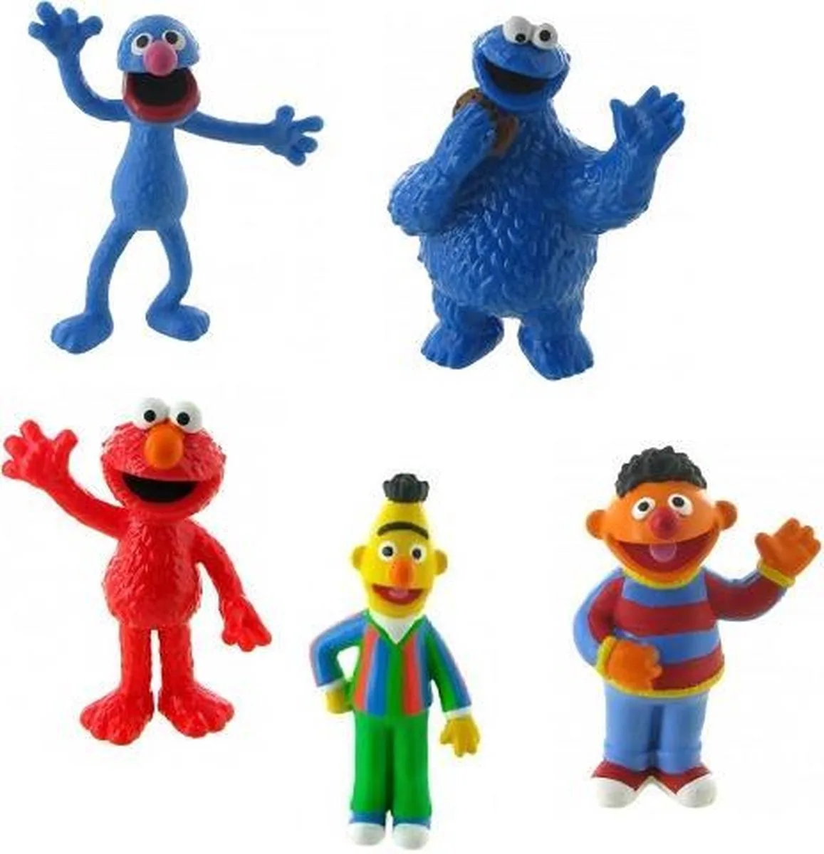 Sesamstraat Figuren - Speelset van 5 figuren uit Sesamstraat - 7 cm de Comansi en Multicolore – photo du produit